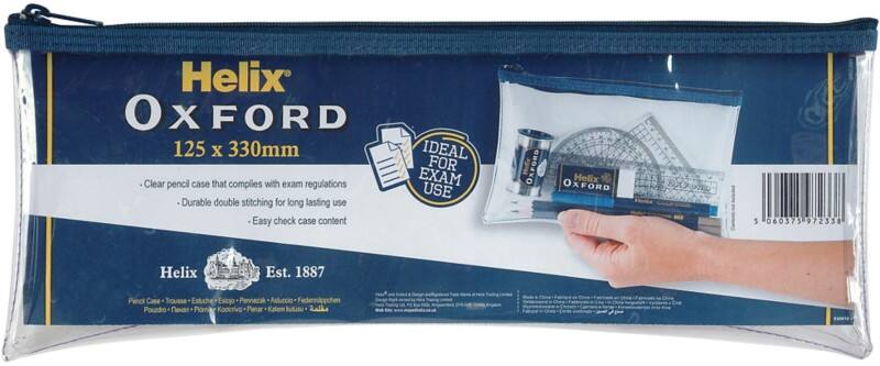 OXFORD Pencil Case PVC 33 x 12.5 cm Clear