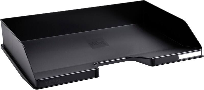 Viking Landscape Letter Tray PS (Polystyrene) Stackable A4+ Black