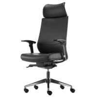 Realspace Basic Tilt Executive Chair with Adjustable Armrest and Seat Olymp Bonded Leather Black