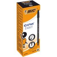 BIC Cristal Exact Ballpoint Pen Black Extra Fine 0.28 mm Non Refillable Pack of 20