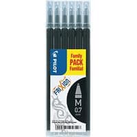 Pilot Frixion Pen Refills 0.35 mm Black Pack of 6
