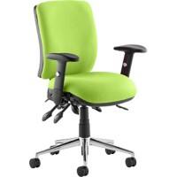 dynamic Triple Lever Ergonomic Office Chair with Adjustable Armrest and Seat Chiro Medium Back Myrrh Green