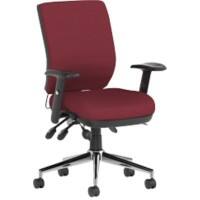 dynamic Operator Chair Synchro Tilt Fabric Height-Adjustable Armrest Maroon 110 kg Bespoke