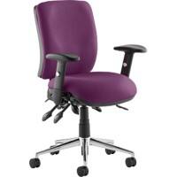 dynamic Triple Lever Ergonomic Office Chair with Adjustable Armrest and Seat Chiro Medium Back Tansy Purple