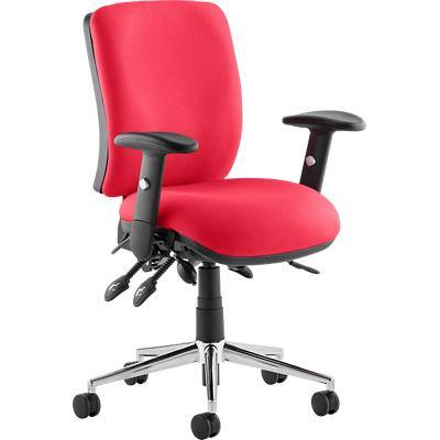 dynamic Triple Lever Ergonomic Office Chair with Adjustable Armrest and Seat Chiro Medium Back Bergamot Cherry
