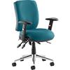 dynamic Triple Lever Ergonomic Office Chair with Adjustable Armrest and Seat Chiro Medium High Maringa Teal