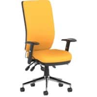 dynamic Operator Chair Synchro Tilt Fabric Height-Adjustable Armrest Yellow 110 kg Bespoke