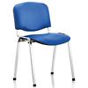 Dynamic Stacking Chair Iso Blue with Chrome Frame Pack of 4