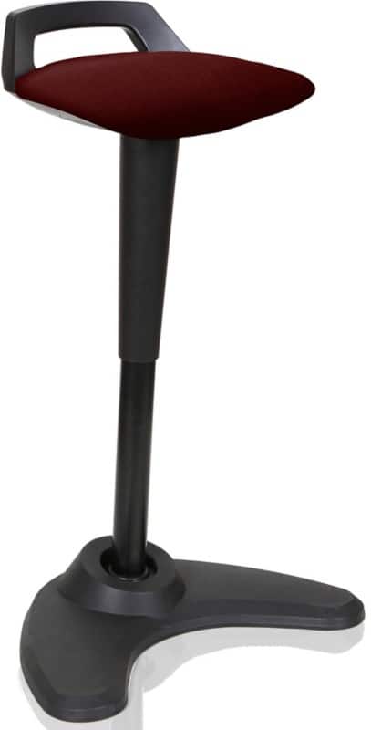 dynamic Sit-Stand Stool with Adjustable Seat Spry Ginseng Chilli, Black