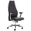 dynamic Synchro Tilt Executive Chair with Armrest and Adjustable Seat Mien and Mink Bonded Leather Black
