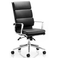 dynamic Synchro Tilt Executive Chair with Armrest and Adjustable Seat Savoy Bonded Leather High Back Black