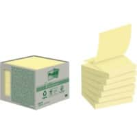 Post-it Recycled Z-Notes 76 x 76 mm Canary Yellow 6 Pads of 100 Sheets