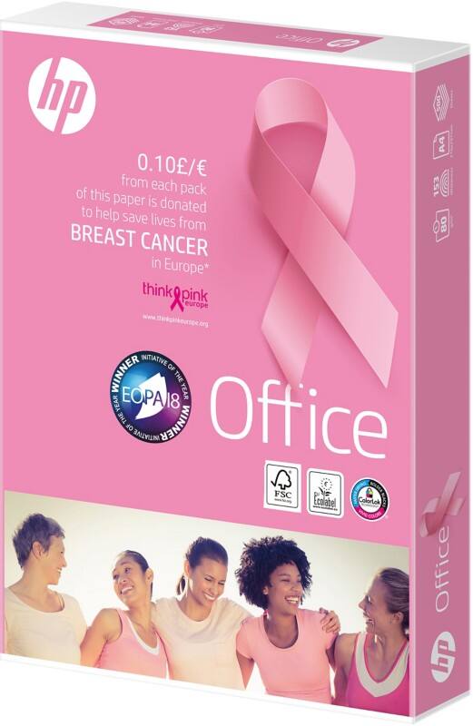 HP Office Pinkream A4 Printer Paper 80 gsm Smooth White 153 CIE 500 Sheets