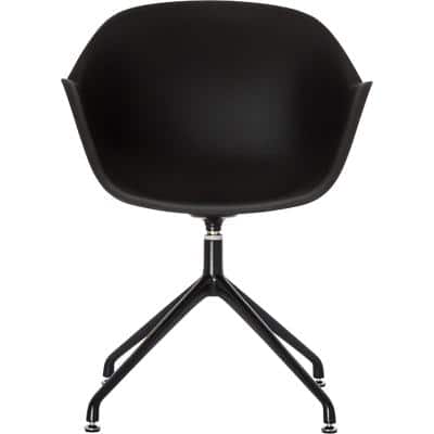 Paperflow Visitor Chair with Armrest MOON Black Pack of 2