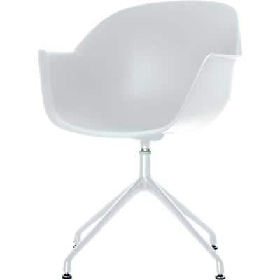 Paperflow Visitor Chair with Armrest MOON White Pack of 2