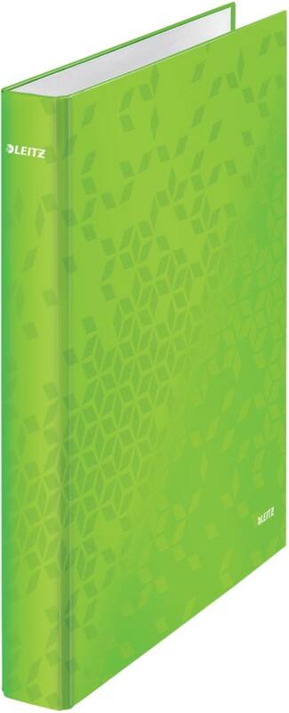 Leitz WOW 25 mm Ring Binder Manila Cardboard A4 2 Rings Green