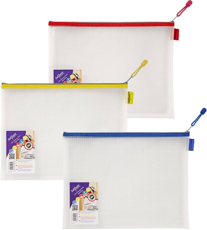 Snopake Zip Lock Bags Foolscap Zip EVA (Ethylene-Vinyl Acetate) 36.2 (W)2.8 (D)27.7 (H) cm Transparent Pack of 3