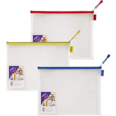 Snopake Zip Lock Bags Foolscap Zip EVA (Ethylene-Vinyl Acetate) 36.2 (W)2.8 (D)27.7 (H) cm Transparent Pack of 3