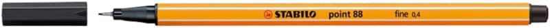 STABILO point 88 Fineliner Pen 0.4 mm Needlepoint Black 88/46 Pack of 10