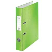 Leitz 180° WOW Lever Arch File A4 50 mm Green 2 ring 1006 Laminated Cardboard Portrait