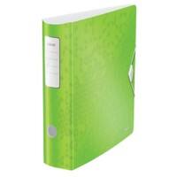 Leitz 180° Active WOW Lever Arch File A4 82 mm Green 2 ring 1106 Polyfoam Portrait