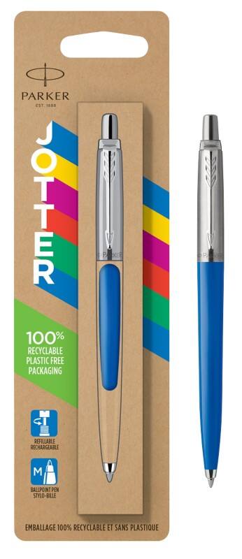 Parker Jotter Ballpoint Pen Blue Medium 0.5 mm Refillable