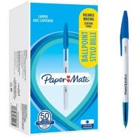 Papermate InkJoy 100 Ballpoint Pen Blue Medium 1.0 mm Pack of 50