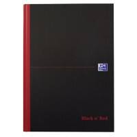 OXFORD Black n' Red B5 Casebound Hardback Notebook Ruled 192 Pages