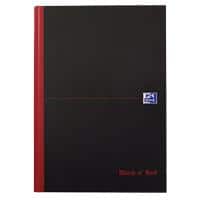 OXFORD Notebook Black n' Red B5 Ruled Casebound Cardboard Black, Red 192 Pages