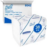 Scott Toilet Paper 8042 2-ply 36 Packs of 250 Sheets