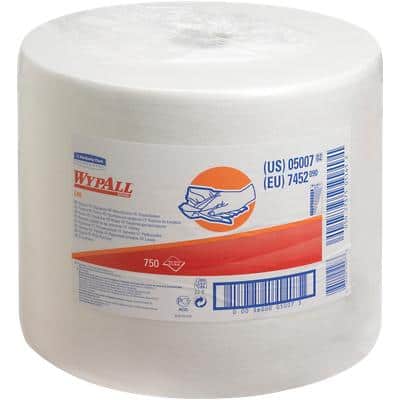 WYPALL Wiping Paper L40 3 Ply Rolled White 750 Sheets