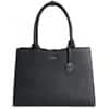 SOCHA Ladies Laptop Bag Straight Line Black 15.6 Inch Synthetic Leather Black 42 x 13 x 31.5 cm