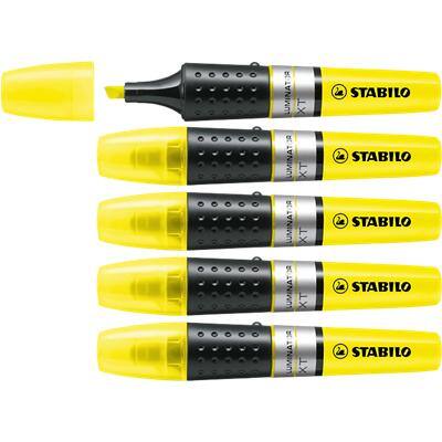 STABILO LUMINATOR 71/24 Highlighter Yellow Medium Chisel 2-5 mm Pack of 5