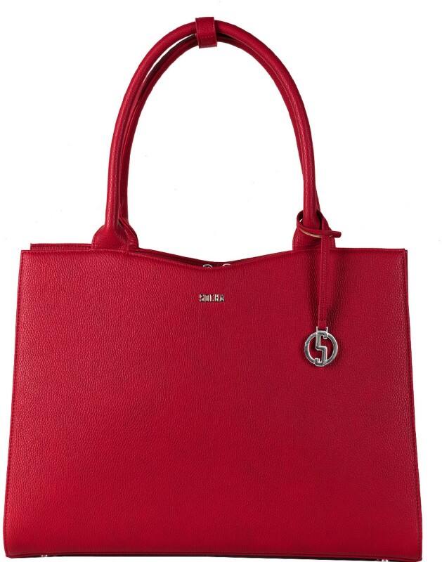 SOCHA Cherry Red Midi Laptop Bag 13.3 " 36 x 12 x 29 cm Synthetic Leather Red