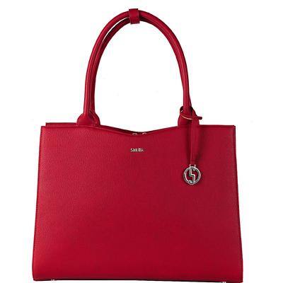 SOCHA Ladies Laptop Bag Cherry Red Midi 13.3 Inch Synthetic Leather Red 36 x 12 x 29 cm