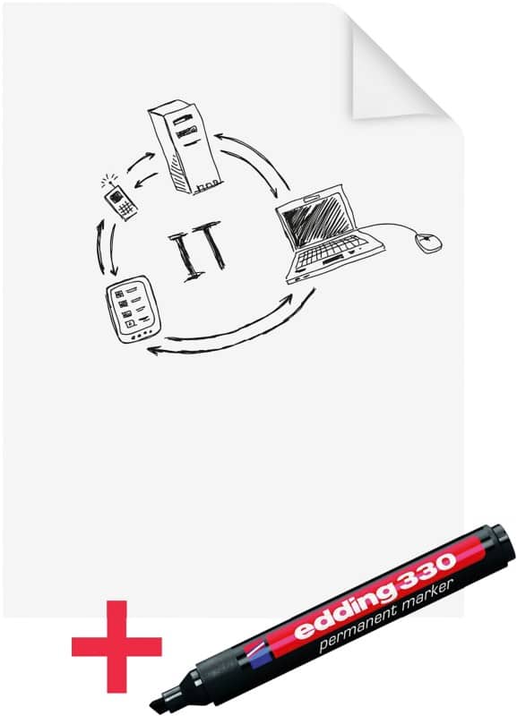 Legamaster Magic-Chart Paperchart Foil Plain Perforated 60 x 80 cm White 25 Sheets