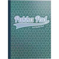 Pukka Pad Glee A4 Casebound Green Card Cover Refill Pad Ruled 400 Pages