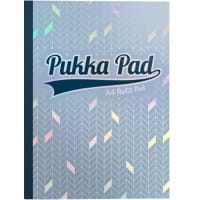 Pukka Pad Glee A4 Casebound Light Blue Card Cover Refill Pad Ruled 400 Pages