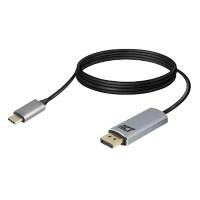 ACT AC7035 1 x USB C Male to 1 x Display Port Female Connection Cable 1.8m Grey