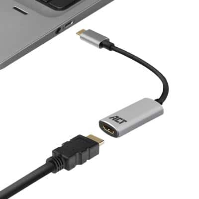 ACT AC7010 1 x USB C Male to 1 x HDMI Female Adapter 0.15m Grey