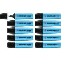 STABILO BOSS ORIGINAL 70/31 Highlighter Blue Medium Chisel 2-5 mm Refillable Pack of 10