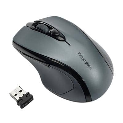 Kensington Pro Fit Wireless Ergonomic Mid-Size Mouse K72423WW Optical For Right-Handed Users USB-A Nano Receiver Grey