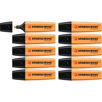 STABILO BOSS ORIGINAL 70/54 Highlighter Orange Medium Chisel 2-5 mm Refillable Pack of 10