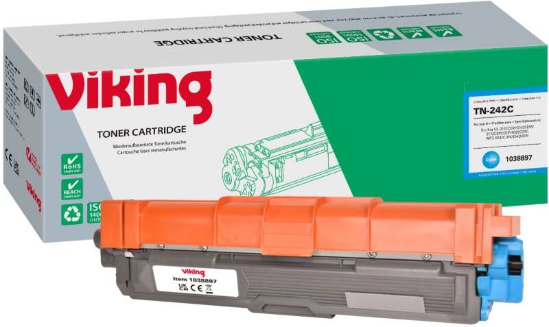 Viking TN-242-C Compatible Brother Toner Cartridge Cyan