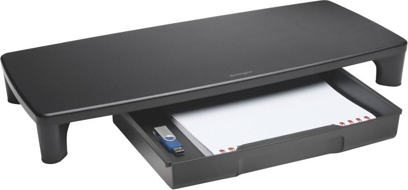 Kensington SmartFit Monitor Stand With Drawer K55725EU  Height Adjustable 30 " 550 x 240 x 130 mm Black