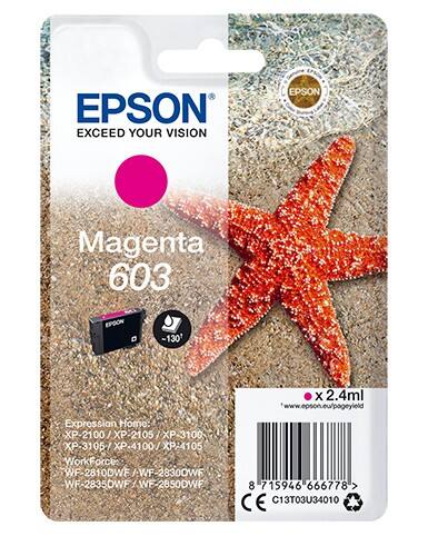 Epson 603 Original Ink Cartridge C13T03U34010 Magenta