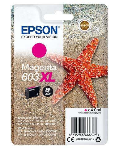 Epson 603XL Original Ink Cartridge C13T03A34010 Magenta