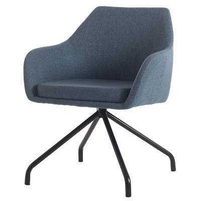 Realspace Basic Tilt Home Office Chair with Armrest Liv Dark Blue with Black Base