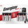 Energizer C Alkaline Batteries Max LR14 1.5V Pack of 4