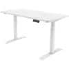 Realspace Sit Stand Single Desk With White Melamine Top and White Frame 1,800 x 800 x 605.5 - 1,252 mm